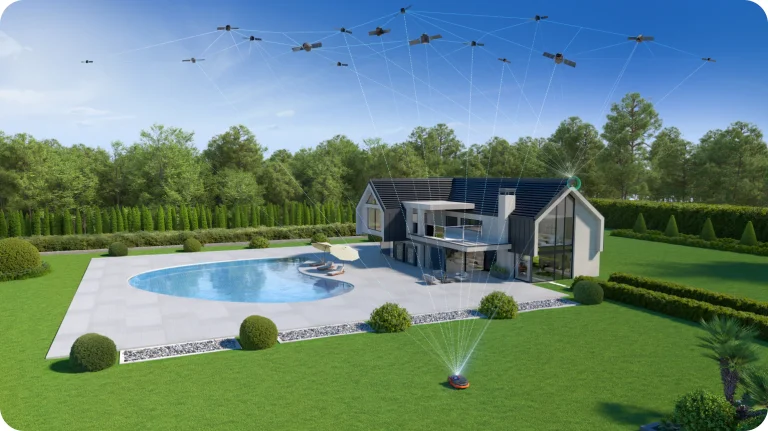 Smart Pool and Garden Care: Solar Pool Skimmer & Sprinkler